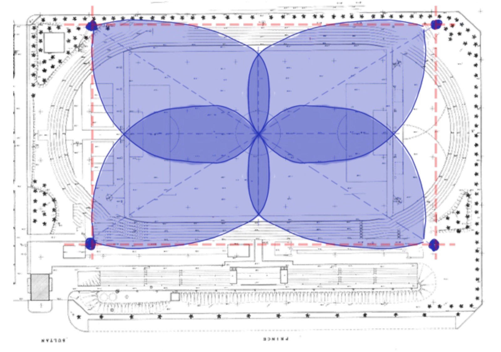 Comparing DIALux beam-spread distribution layouts
