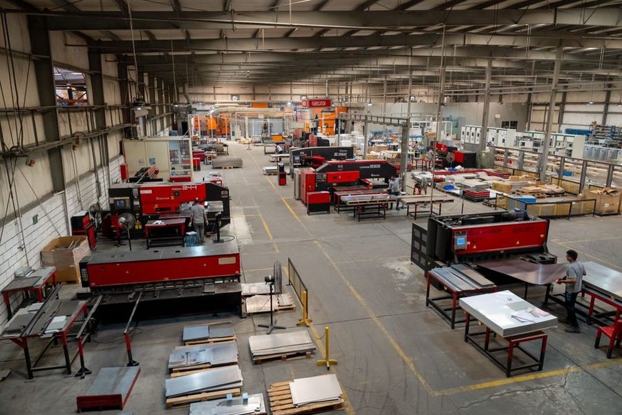 NLC sheet-metal fabrication floor, Dammam factory